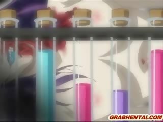 Japoniškas hentai jaunas ponia gėrimas sperma