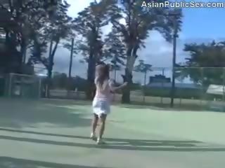 Asian Tennis Court Public X rated movie