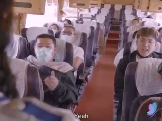 X nenn klammer tour bus mit vollbusig asiatisch straße mädchen original chinesisch av dreckig film mit englisch unter