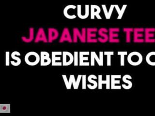 诱人的 曲线玲珑 日本语 青少年 是 准备 到 obey 您